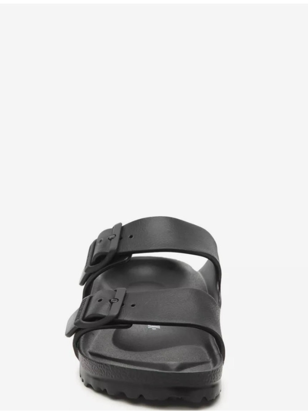 Black Birkenstock Double-Buckle Slide Sandals - Picture 3 of 4